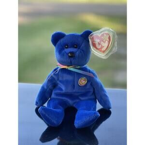TY Beanie Baby Babies 1998‎ CLUBBY the Bear Retired Plush Stuffed Animal